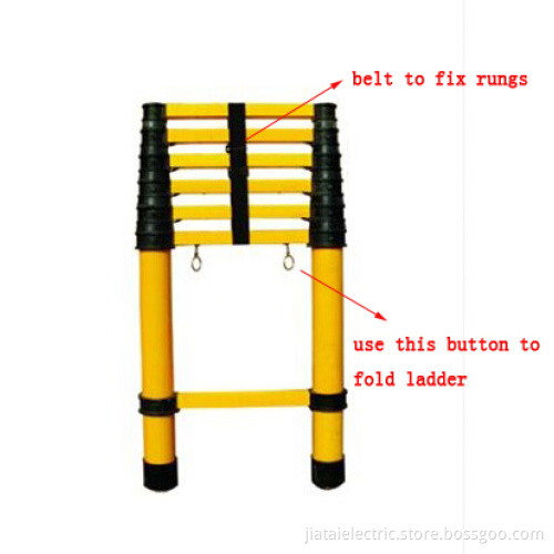 Telescopic fiberglass extension ladder